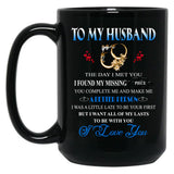 The Day I Met You My Husband (Bk) Black Gift Coffee Mug