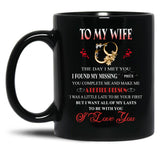 The Day I Met You My Wife (Bk) Black Gift Coffee Mug
