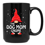 The Dog Mom Gnome Matching Family Group Christmas Pajama Black Gift Coffee Mug - Black