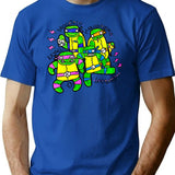 The Droganinja Mutantes Bootleg Graphic T-Shirt - Blue