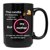 The Face Of My Mom Irreplaceable Black Gift Coffee Mug - Black