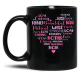 The Heart Of A Mother Black Gift Coffee Mug