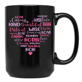 The Heart Of A Mother Black Gift Coffee Mug - Black
