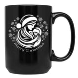The Magic Of Christmas With Family Black Gift Coffee Mug - Black