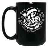The Magic Of Christmas With Family Black Gift Coffee Mug