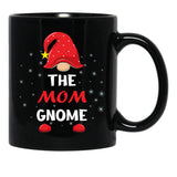 The Mom Gnome Christmas Matching Family Xmas Gnome (1) Black Gift Coffee Mug - Black