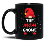 The Mom Gnome Christmas Matching Family Xmas Gnome (1) Black Gift Coffee Mug