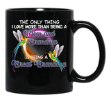 The Only Thing I Love More Than Being A Mom And Grandma Black Gift Coffee Mug - Black