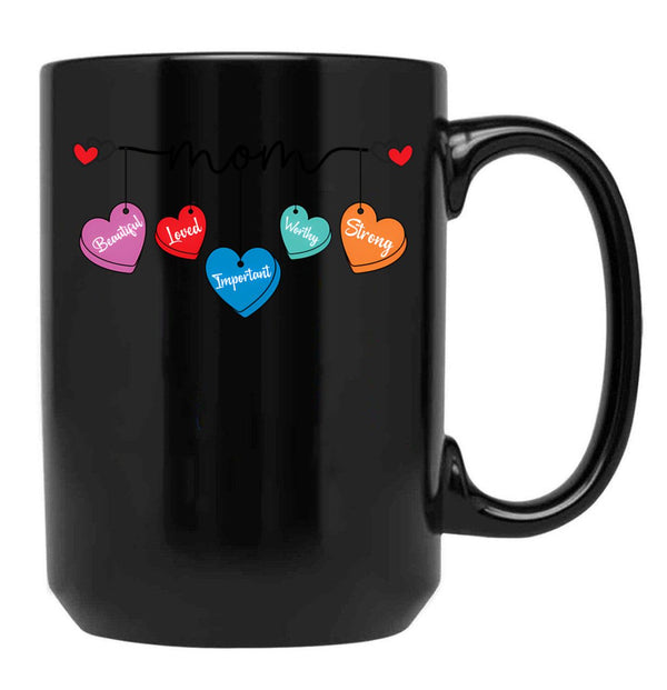 The Perfect Gift For Mom Words That Inspire Black Gift Coffee Mug - Black