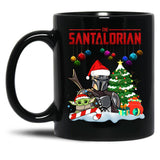 The Santalorian Chirstmas Santa Funny Star Christmas War Baby Cute Childen Alien Christmas Gift Black Gift Coffee Mug