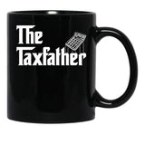 The Taxfather Accounting Gift Funny Accountant Tax Father Black Coffee Mug - Black