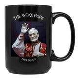 The Woke Pope Leo Xiv Feminist Black Coffee Mug - Black
