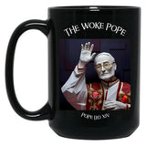 The Woke Pope Leo Xiv Feminist Black Coffee Mug