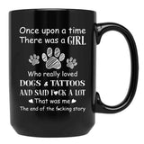 There Was A Girl Who Really Loved Dogs Tattoos That Was Me Black Gift Coffee Mug - Black