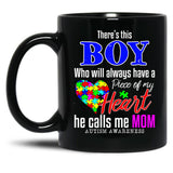 Theres This Boy Who Will Always Have A Heart He Calls Me Black Gift Coffee Mug