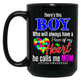 Theres This Boy Who Will Always Have A Heart He Calls Me Black Gift Coffee Mug