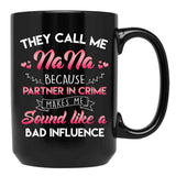 They Call Me Nana Mothers Day Black Gift Coffee Mug - Black