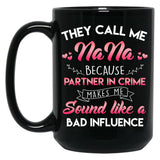 They Call Me Nana Mothers Day Black Gift Coffee Mug