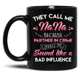 They Call Me Nana Black Gift Coffee Mug