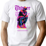 Thinker 90S Bootleg Bootleg Graphic T-Shirt - White