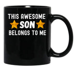 This Awesome Son Belongs To Me - Son Gift Black Gift Coffee Mug - Black