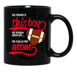 This Boy Kinda Won My Heart Black Gift Coffee Mug - Black