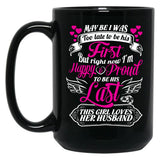 This Girl Loves Her Husband Black Gift Coffee Mug