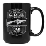 This Girl Stole My Heart She Calls Me Dad Black Gift Coffee Mug - Black