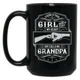 This Girl Stole My Heart She Calls Me Grandpa Black Gift Coffee Mug