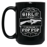 This Girl Stole My Heart She Calls Me Pop Pop Black Gift Coffee Mug