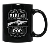 This Girl Stole My Heart She Calls Me Pop Black Gift Coffee Mug - Black
