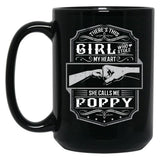 This Girl Stole My Heart She Calls Me Poppy Black Gift Coffee Mug