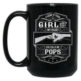 This Girl Stole My Heart She Calls Me Pops Black Gift Coffee Mug