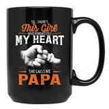 This Girl Who Kinda Stole My Heart She Calls Me Papa Black Gift Coffee Mug - Black