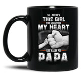 This Girl Who Stole My Heart She Calls Me Papa Black Gift Coffee Mug