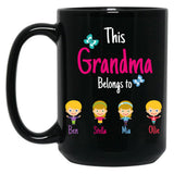 This Grandma Belongs To Ben Stella Mia Ollie Black Gift Coffee Mug