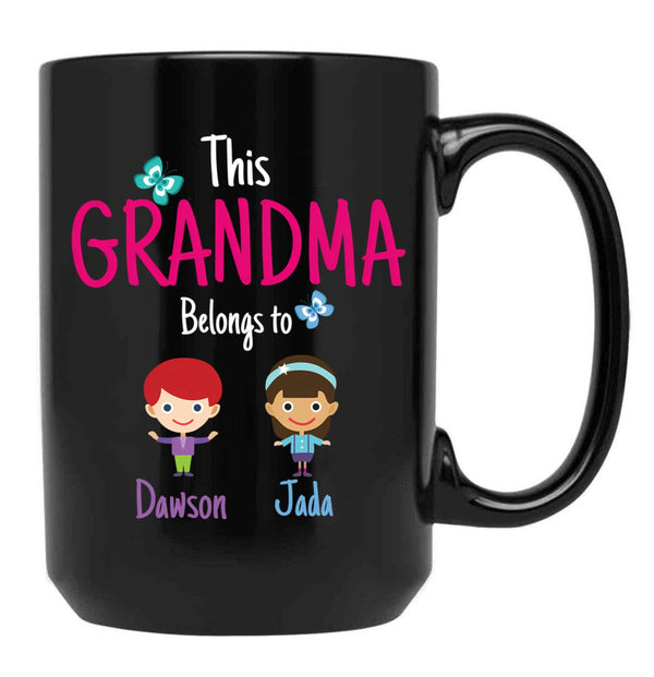 This Grandma Belongs To Dawson Jada Black Gift Coffee Mug - Black