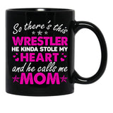 This Wrestler Call Me Mom Sweet Gift For Wrestling Mom Mother'S Day Black Gift Coffee Mug - Black