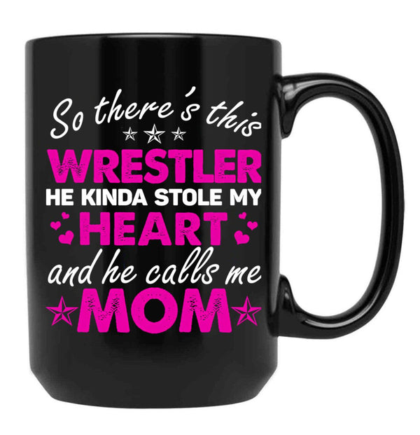 This Wrestler Call Me Mom Sweet Gift For Wrestling Mom Mother'S Day Black Gift Coffee Mug - Black