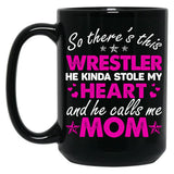 This Wrestler Call Me Mom Sweet Gift For Wrestling Mom Mother'S Day Black Gift Coffee Mug