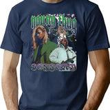 Thug 90S Bootleg Tee Bootleg Graphic T-Shirt - Navy