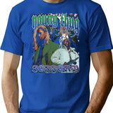 Thug 90S Bootleg Tee Bootleg Graphic T-Shirt - Blue