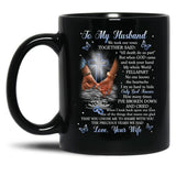 To My Husband I Love You Black Gift Coffee Mug
