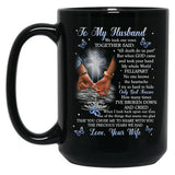 To My Husband I Love You Black Gift Coffee Mug