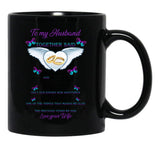 To My Husband We Took Our Vows Together Said Missing Husband In Heaven Angel (2) Black Gift Coffee Mug - Black