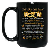 To My Husband We Took Our Vows Together Said Missing Husband In Heaven Angel Black Gift Coffee Mug