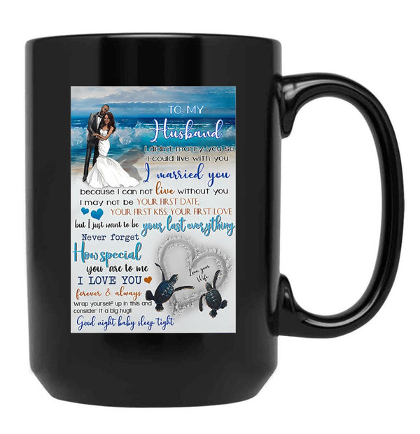 To My Husband With Love Black Gift Coffee Mug - Black