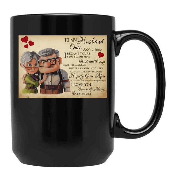 To My Husband (3) Black Gift Coffee Mug - Black