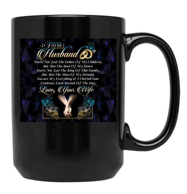 To My Husband Black Gift Coffee Mug - Black
