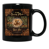 To My Loving Mom Black Gift Coffee Mug - Black
